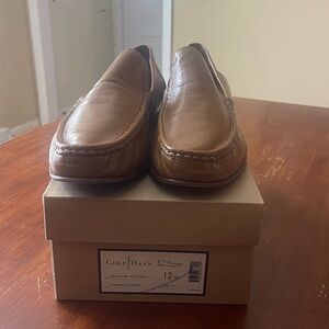 Cole Haan Tan Leather Slip-On Loafers